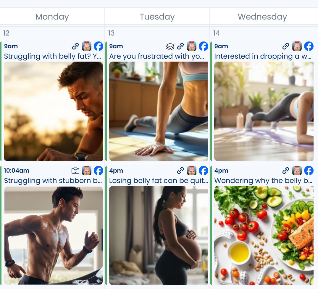 Scheduling tool calendar view
